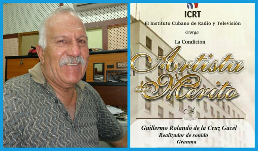 El manzanillero Guillermo Rolando de la Cruz Gacel recibió este año el Premio Artista de Mérito del ICRT //Imagen Eliexer Pelaez Pacheco