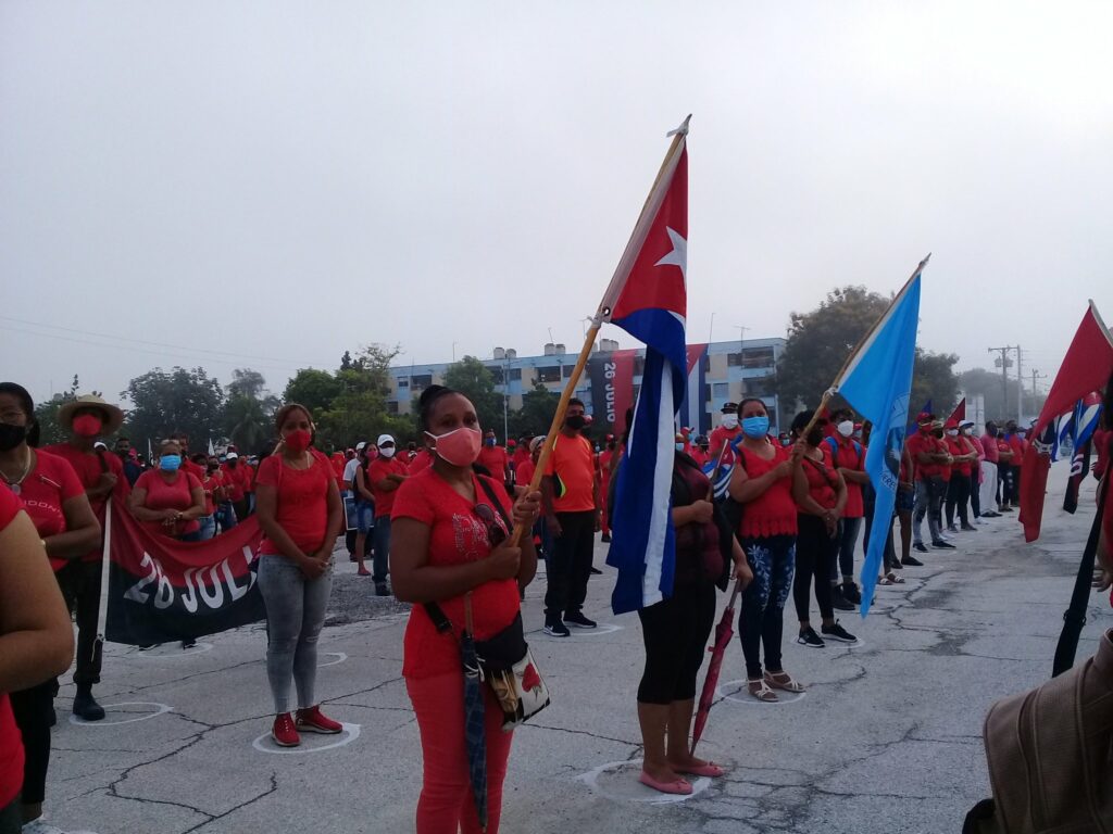 En Manzanillo desde la Plaza Celia Sánchez, acto de reafirmación revolucionaria en saludo al 26 de julio // Foto Denia Fleitas