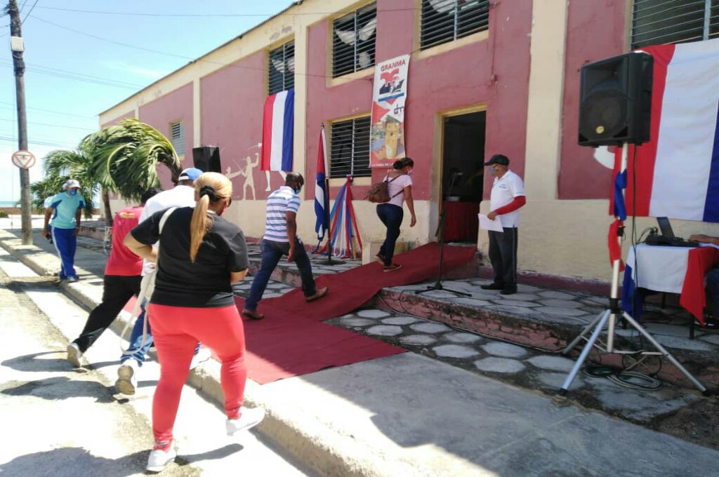 En saludo al 26 de julio en Manzanillo se inauguró una sala de combate para la práctica del TaekWondo //Foto cortesía de Virgen Mustelier Maceo