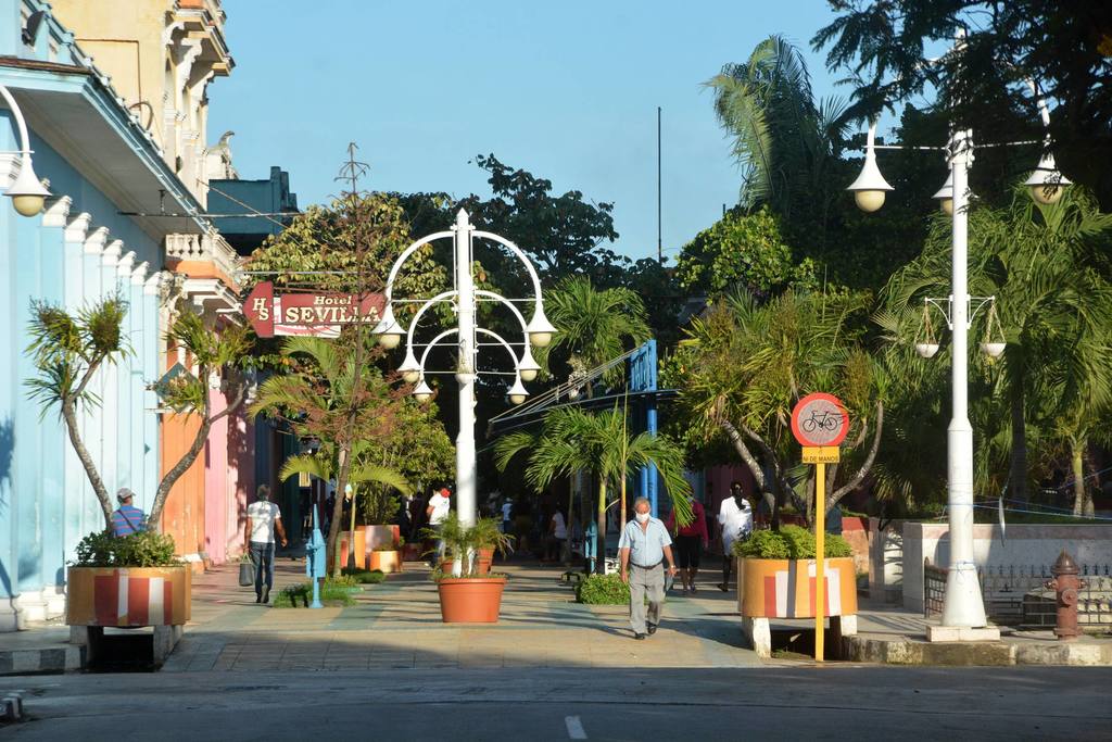 Entrada del bulevar del municipio avileño que regresa a fase de transmisión autóctona limitada . En Ciego de Ávila, Cuba, el 9 de septiembre de 2020. ACN FOTO/Osvaldo GUTIÉRREZ GÓMEZ