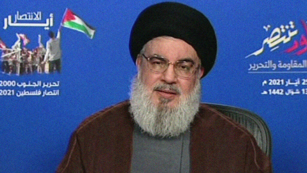 El jefe del movimiento Hezbolá de Líbano, Sayyed Hassan Nasrallah. AFP
