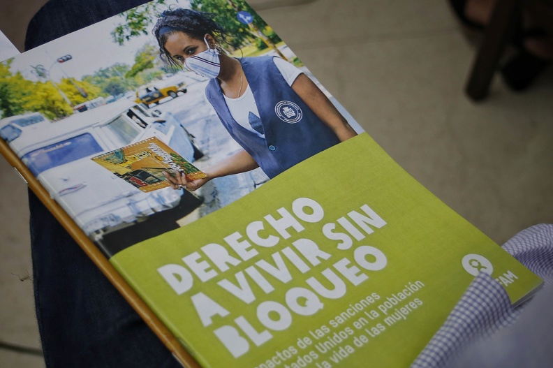 Presentación del informe «Un Bloqueo que niega derechos», en La Habana, el 12 de noviembre de 2021.      ACN  FOTO/ Ariel LEY ROYERO/ rrcc.