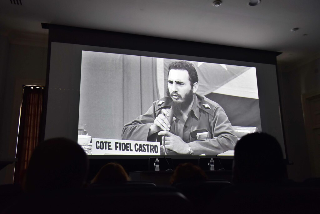 Presentación del documental «Hoy va a hablar Fdel», del director de cine Jorge Luis Sánchez, actividad que tuvo lugar en el Centro Fidel Castro Ruz, en La Habana, Cuba, el 1 de diciembre de 2021.  ACN FOTO/Omara GARCÍA MEDEROS/ogm