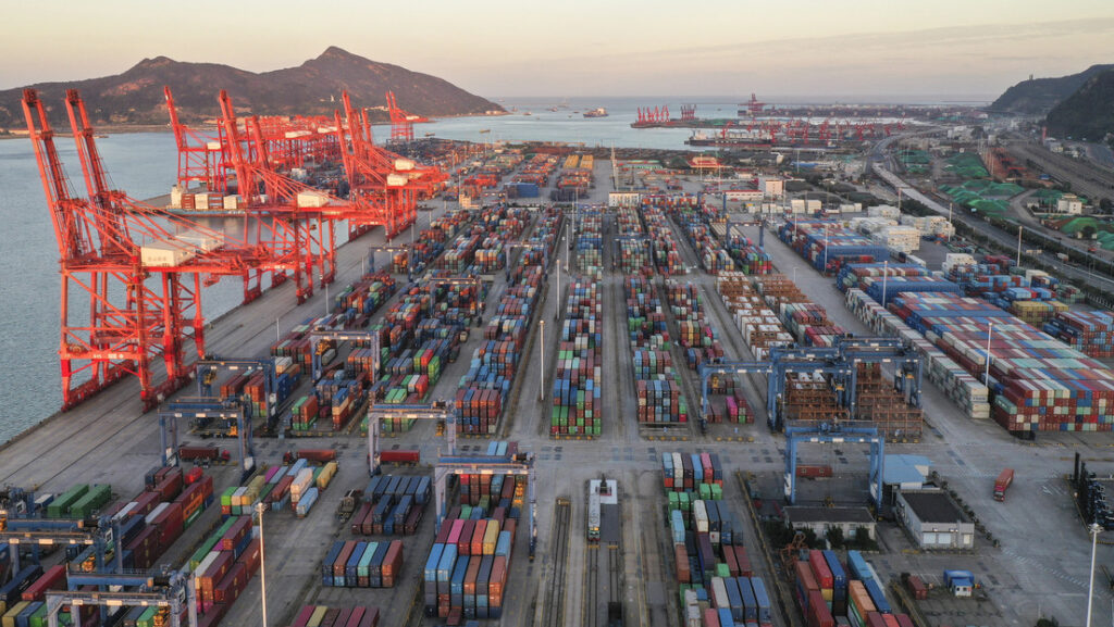 El puerto de Lianyungang, China, el 11 de octubre de 2021. AFP