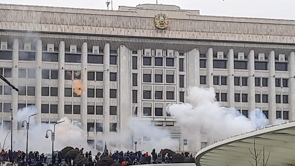 Protestas en Almatý, Kazajistán, 5 de enero de 2022. AFP 