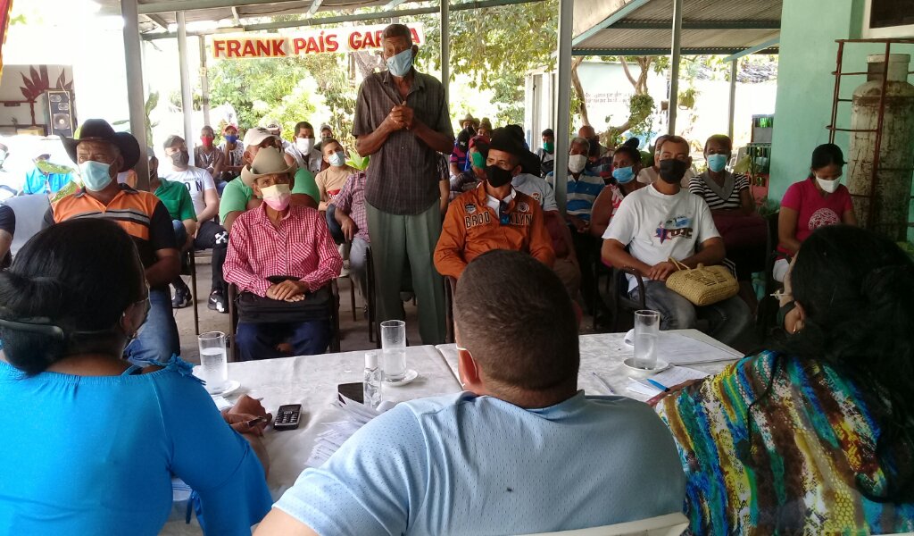 Los campesinos de la CCS Frank País realizaron el balance del trabajo del año 2021 //Foto Eliexer Pelaez Pacheco