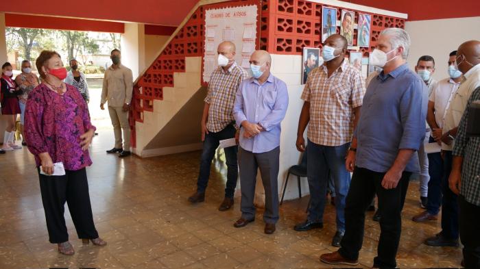 Díaz-Canel en Ceballos Foto: @PresidenciaCuba