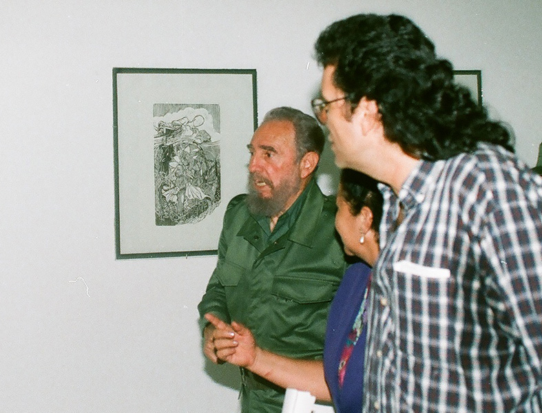 Fidel inaugura la Academia de Artes Plásticas (ya desaparecida) en Manzanillo // Foto tomada del sitio Fidelcastro.cu
