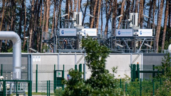 La estación donde se unen los gasoductos Nord Stream 1 y de la compañía alemana OPAL en Lubmin, Alemania, el 21 de junio de 2022. Foto: Getty Images.