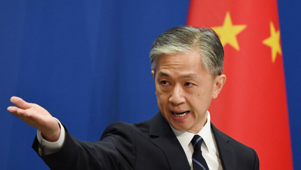 El portavoz del Ministerio de Exteriores chino, Wang Wenbin, el 24 de julio de 2020Greg Baker / AFP 
