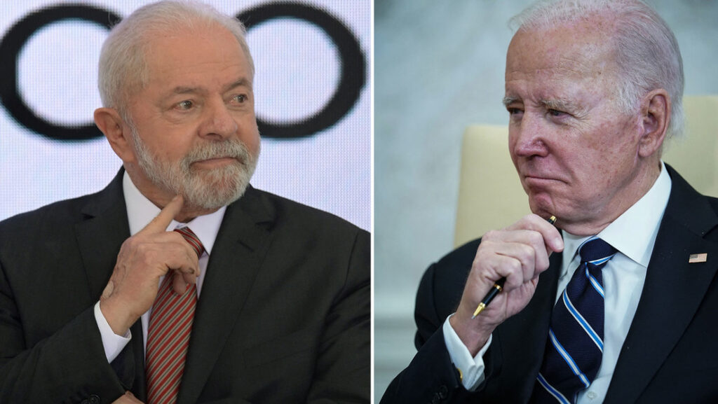 Luiz Inácio Lula da Silva y Joe Biden. AFP