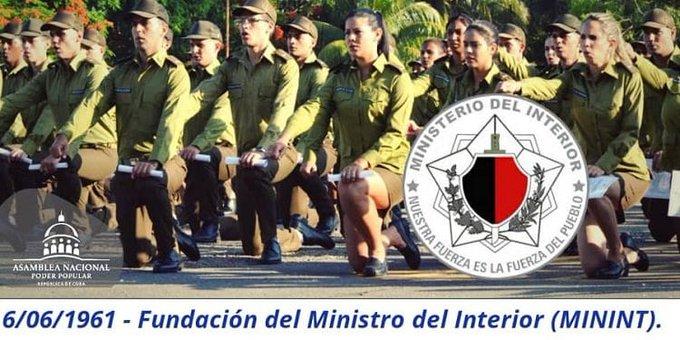 Combatientes del Ministerio del Interior // Foto: Tomada del Twitter del Presidente, Miguel Díaz-Canel Bermúdez