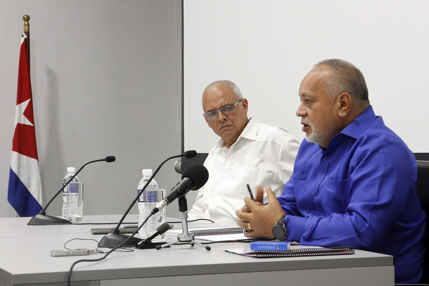 Diosdado Cabello Rondón, primer vicepresidente del Partido Socialista Unido de Venezuela (PSUV), ofrece declaraciones a la prensa cuba tras su visita al centro Fidel castro Ruz en La Habana, el 10 de agosto de 2023.  ACN FOTO/Luis JIMÉNEZ ECHEVARRÍA