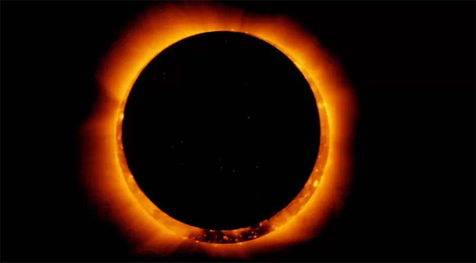 El eclipse anular o “de anillo de fuego”. // Foto: NASA.