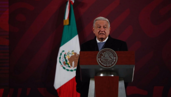 El presidente de México, Andrés Manuel López Obrador, en su conferencia mañanera de este jueves. // Foto: Cristina Rodríguez.