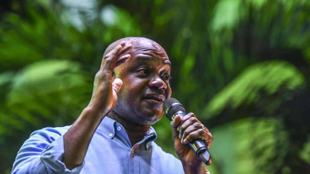 Luis Gilberto Murillo da un discurso en Medellín, Colombia, el 14 de mayo del 2022Joaquín Sarmiento / AFP