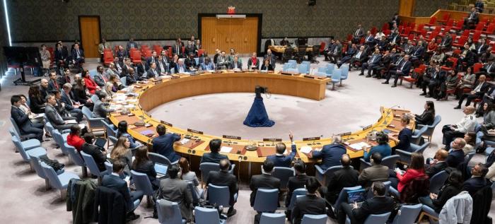 El Consejo de Seguridad vota un proyecto de resolución sobre la situación en Oriente Medio presentado por Estados Unidos. // Foto: Agencia ONU