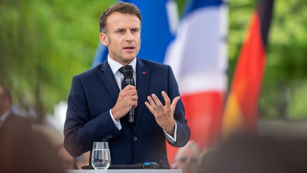 Emmanuel Macron en Berlín, el 26 de mayo de 2024.Michael Kappeler / picture alliance / Gettyimages.ru