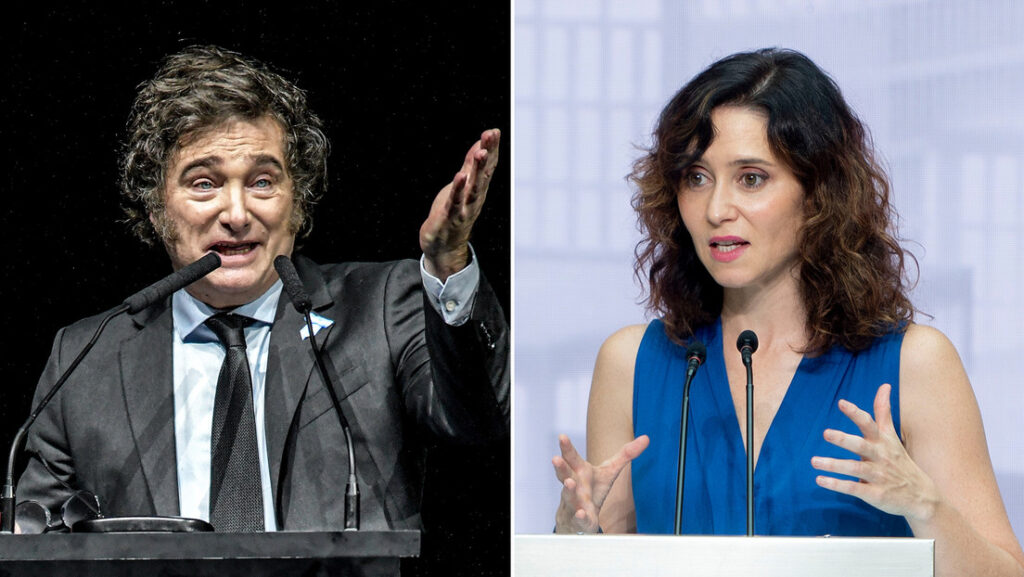 El presidente de Argentina, Javier Milei, y la presidenta de la Comunidad de Madrid, Isabel Díaz Ayuso.Marcelo Endelli / Alberto Ortega / Europa Press / Gettyimages.ru
