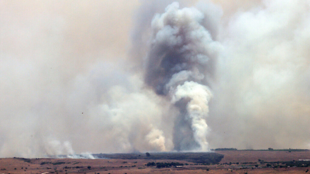 Región de Alta Galilea en el norte de Israel tras un ataque desde el sur del Líbano, 4 de julio de 2024.Jack Guez / AFP