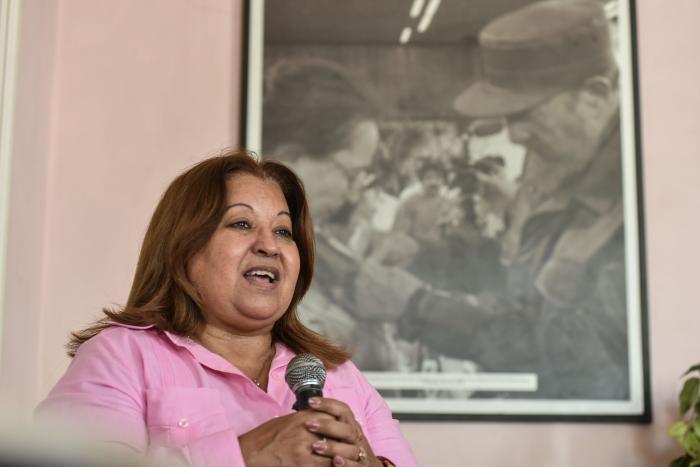 La Secretaria General de la FMC asegura que transformar las maneras de hacer, más que necesidad, es cuestión estratégica.. Foto: Ariel Cecilio Lemus