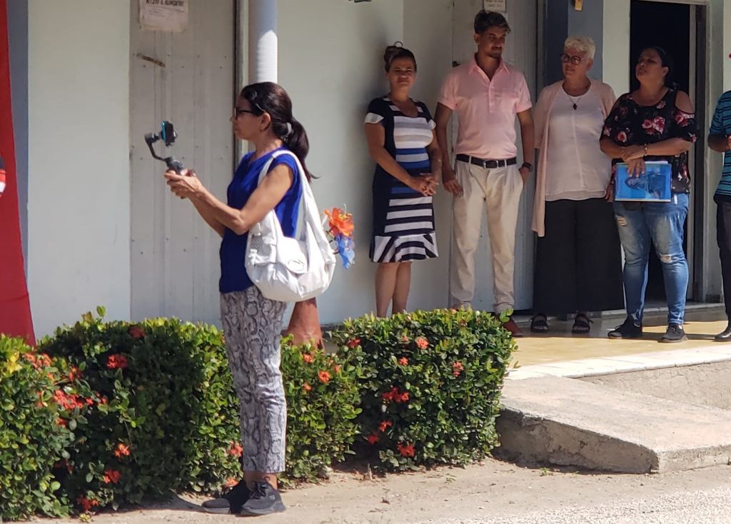 Durante la grabación del reportaje // Foto: Lilian Salvat