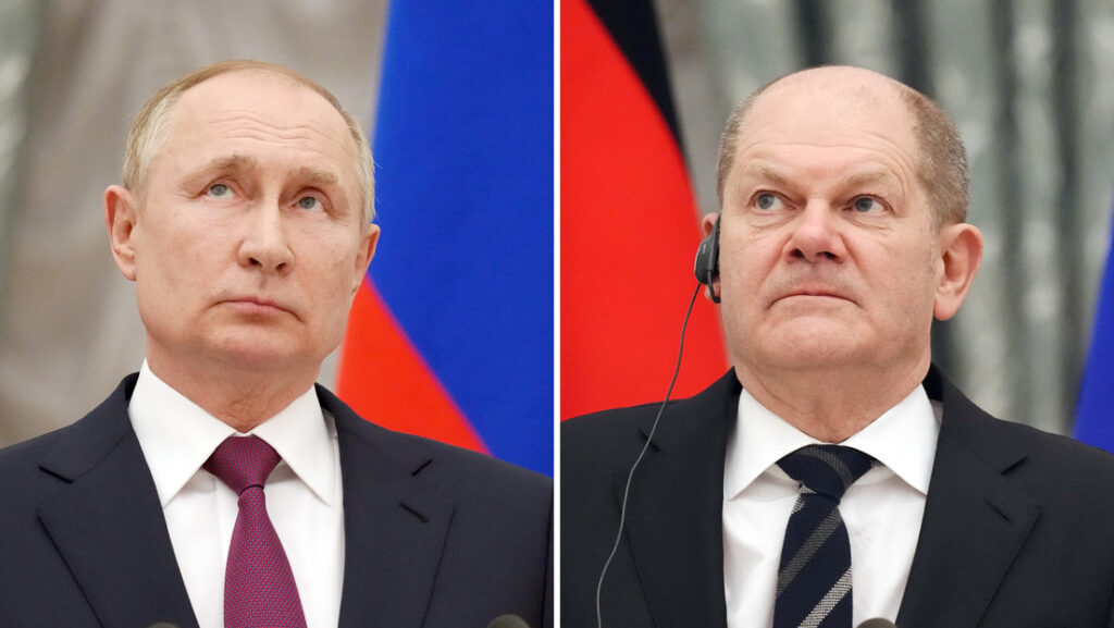 Vladímir Putin y Olaf Scholz.gettyimages.com