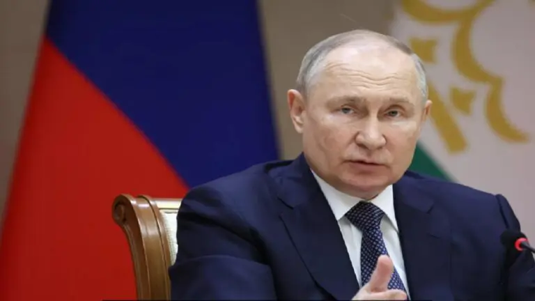 Durante una trasmisión en cadena nacional, el jefe de Estado dejó claro que no es Rusia sino EE.UU. quien arruinó el sistema de seguridad internacional. Foto: Sputnik Novosti