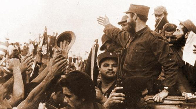 Fidel llegó a Bayamo en la Caravana de la Libertad