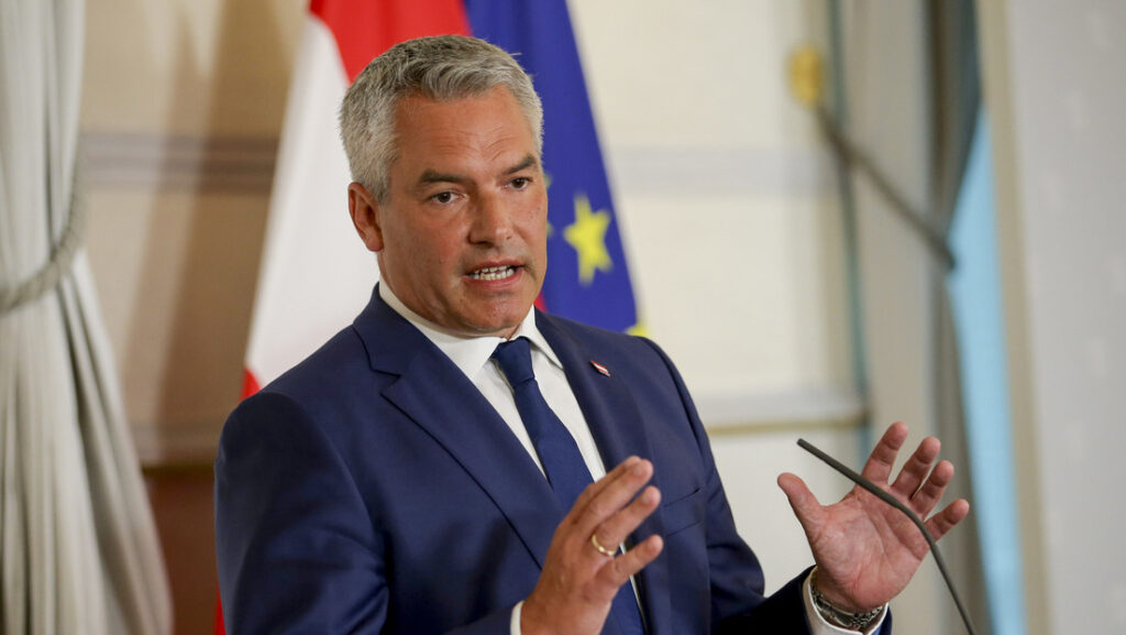 Karl Nehammer, canciller de Austria.Heinz-Peter Bader / AP