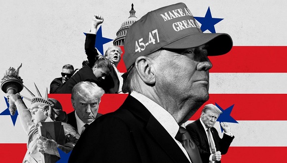 Donald Trump, 47.º presidente de Estados Unidos. Ilustración: El Ojo