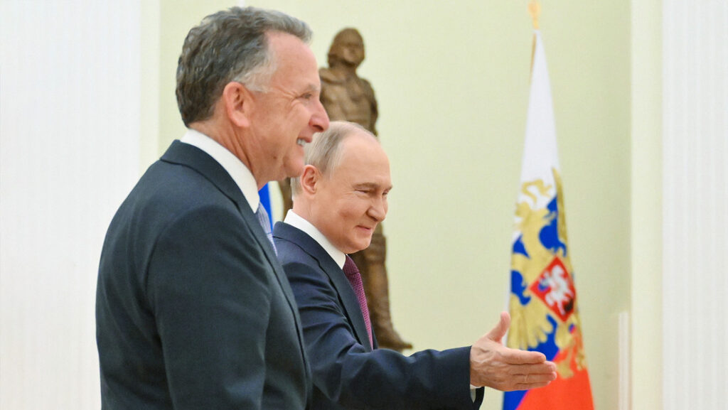 El enviado especial de EE.UU., Steve Witkoff, y el presidente de Rusia, Vladímir Putin.Kristina Kormilitsyna / Sputnik