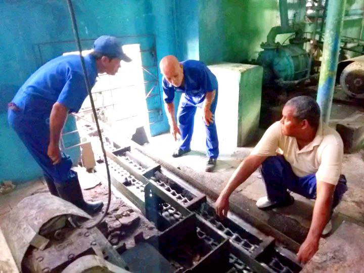 Foto tomada del perfil de Facebook de Conservas de Vegetales Granma. Aniristas haciendo sus trabajos de innovación