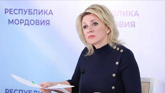 María Zakharova, portavoz del Ministerio de Asuntos Exteriores de Rusia.